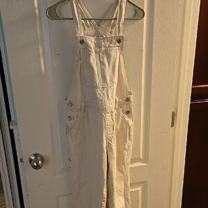 Cream Corduroy Overalls